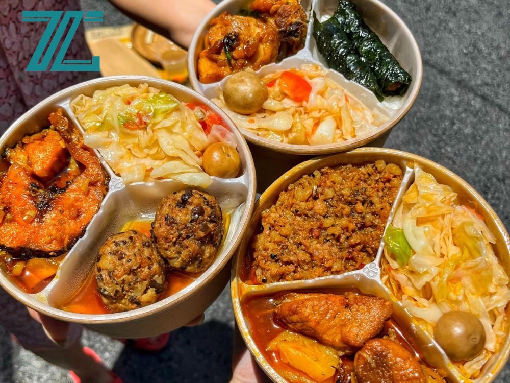 Món cơm gà tại tiệm cơm Cá Gộ