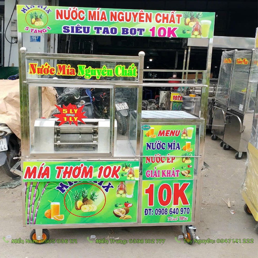 Địa chỉ cung cấp xe nước mía tại Long An